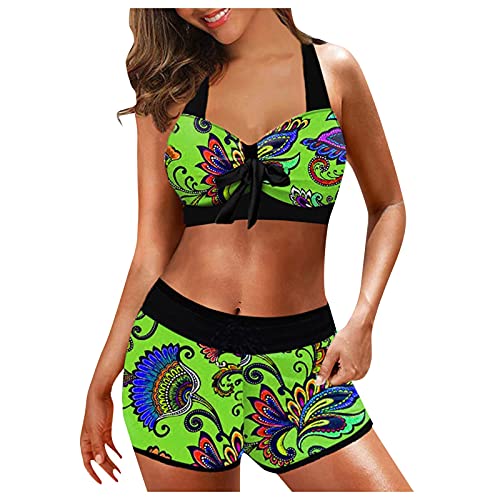 Maillot de bain une pièce fille fluo | Monokini élégant licou pour l'été