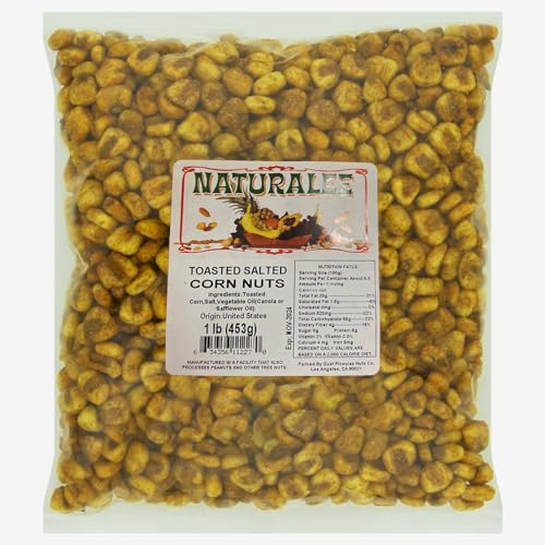 Naturalee Corn Nuts 2 lb - Toasted, Salted - High Fiber, Crunchy Snack