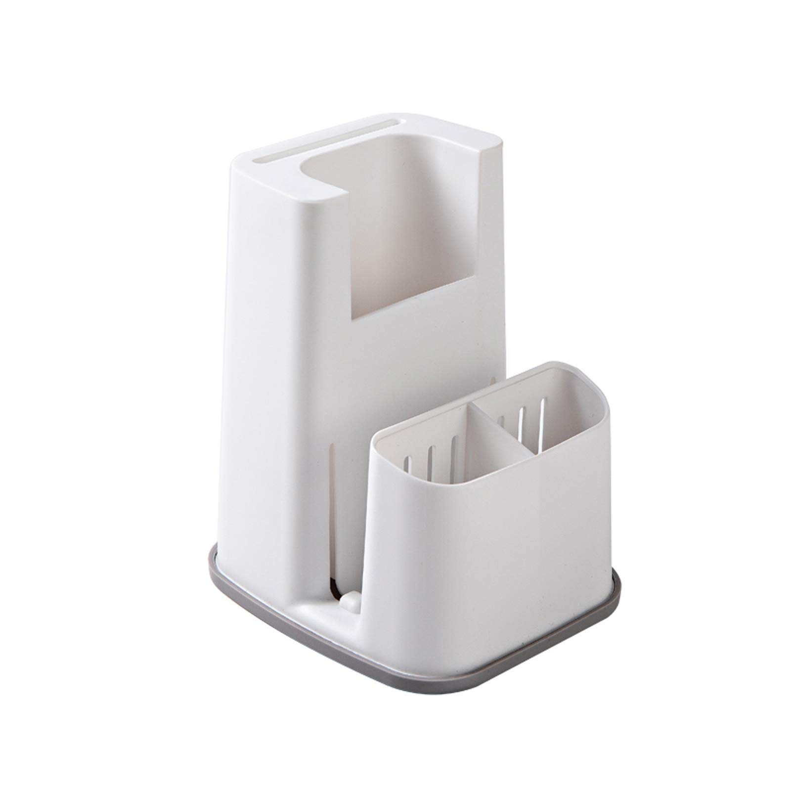 FGJsfhrDTU Cutlery drainer, Home Storage Organizer Caddy Kitchenware for Forks, Spoons, Chopsticks, Cutting Board(Wit)