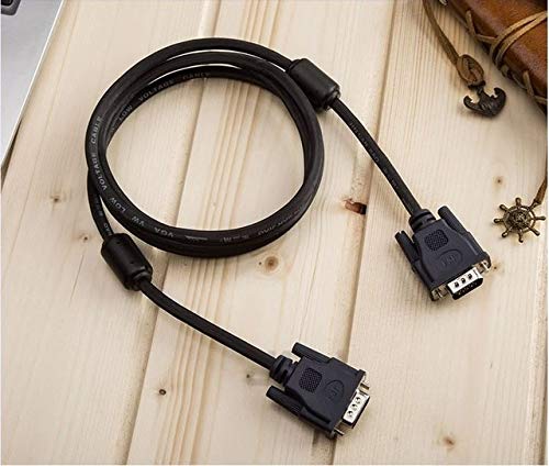 Lysee VGA Cables - HD VGA Connector Video Cable ,3 +6 VGA Extension Cable Computer monitor cable JSJ JB-V58 - (Color: Black, Length: 5m)