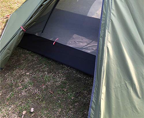 Carpa tipí ligera para 1-2 personas con media malla y jack para estufa miniatura 7