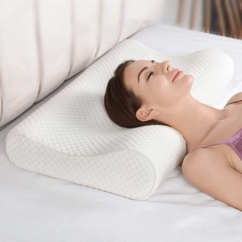 Image of Memory Foam Pillow, Orthopedic Refill Pillow, Neck Pain, Cervical Cleaning Dusters Vanilla Memory Foam Pillow, Orthopedic Pillow for Neck Pain,Pillow Filter (Pack of 1)