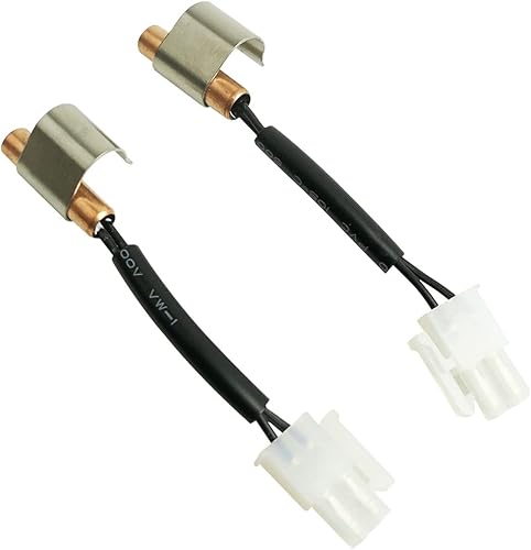W10383615 - Termistor para refrigerador con clip para refrigerador Whirlpool, sustituye a WPW10383615VP 2118226 PS11753994 AP6020675 2Pack