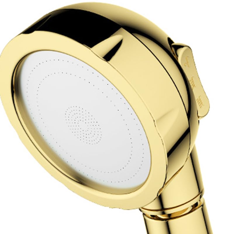 Cabezal de Ducha de Mano con Manguera, 3 Modos, Diseño Moderno Dorado miniatura 2
