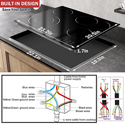 Hobsir-Placa-vitroceramica-4-fuegos-Placa-Electrica-de-Ceramica-de-6600W-Placa-electrica-empotrado-Ajuste-flexible-de-la-zona-de-coccion-Temporizador-Bloqueo-de-seguridad-Sin-enchufe