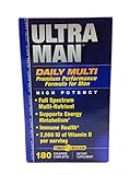 Vitamin World Ultra Man Daily Multivitamins 180 caplets, Energy Metabolism Support, Immune Health, Antioxidant Support, Coated, Timed-Release