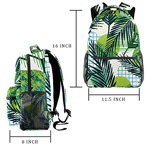 Sac à dos de voyage vert tropical robuste muni d'un porte-bouteille utile
