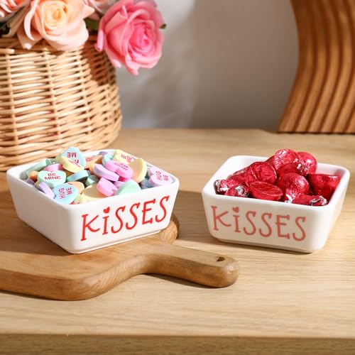 Valentines Day Decorations -2pcs Ceramics Valentines Candy Mini D...