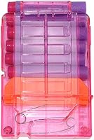 Vista 4 de Set de chaleco táctico rosa para niñas con pistola para Nerf Rebelle y N-Strike Elite Series con 30 dardos de recarga, clip de recarga rápida