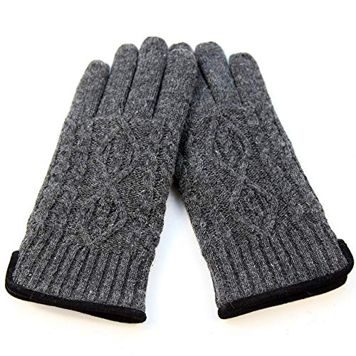 Lederhandschuhe Menschen Strickhandschuhe verdicken Plus Velvet warme Winterhandschuhe for Driving Männlich