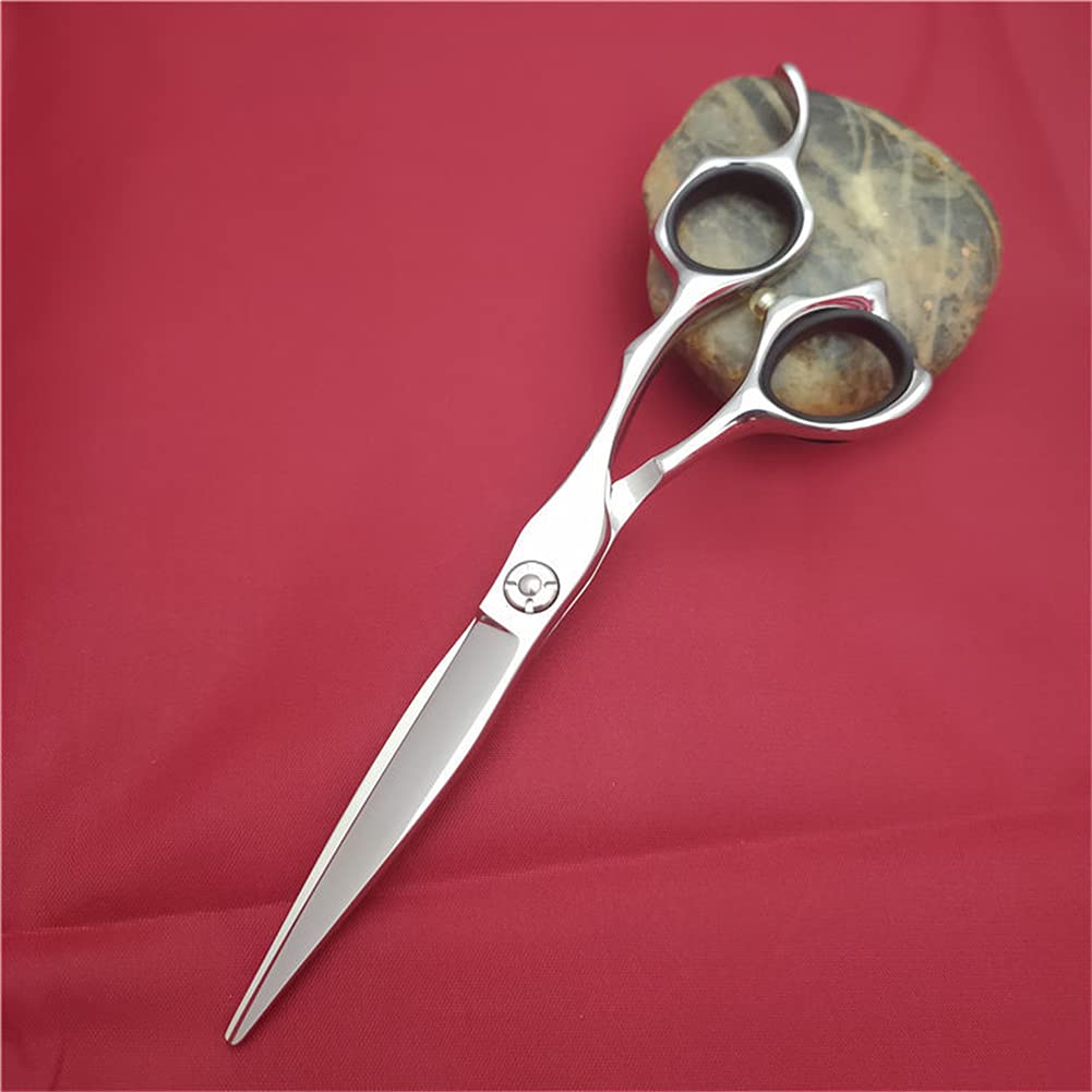 Kit De Ciseaux De Coupe De Cheveux Professionnels, Ciseaux De Coiffure en Acier Inoxydable 440C Ensemble De Ciseaux, pour Salon, Barbier Ou Usage Domestique, Adapté À La Cisaille Plate,6.0 inch