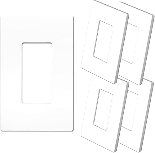 NEU - Placas de pared decorativas sin tornillos de gran tamaño, 1 banda, cubierta de salida segura para niños, 5.5 x 3.5 pulgadas, policarbonato