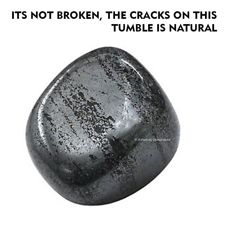 Image of Crystal Hematite Tumble Stone | 50 gm Tumbled Gemstones | Reiki Healing Stones | Home Decor Pebbles | Aquarium Gravel | Garden & Table Decor