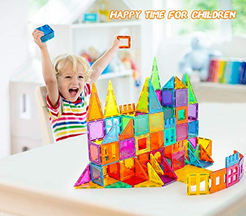 BMAG Magnetic Building Blocks, 3D Magnetic Building Tiles Set, STEM Preschool Magnet Tile Construction Toys Educational Puzzles
