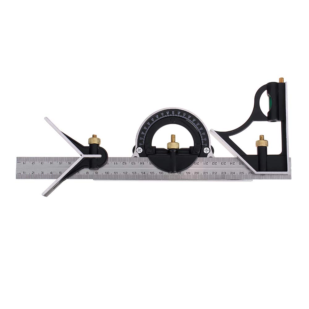 300 mm/600 mm multifunción combinación de ángulo cuadrado de alta precisión transportador carpintero herramienta de medición – 300 mm