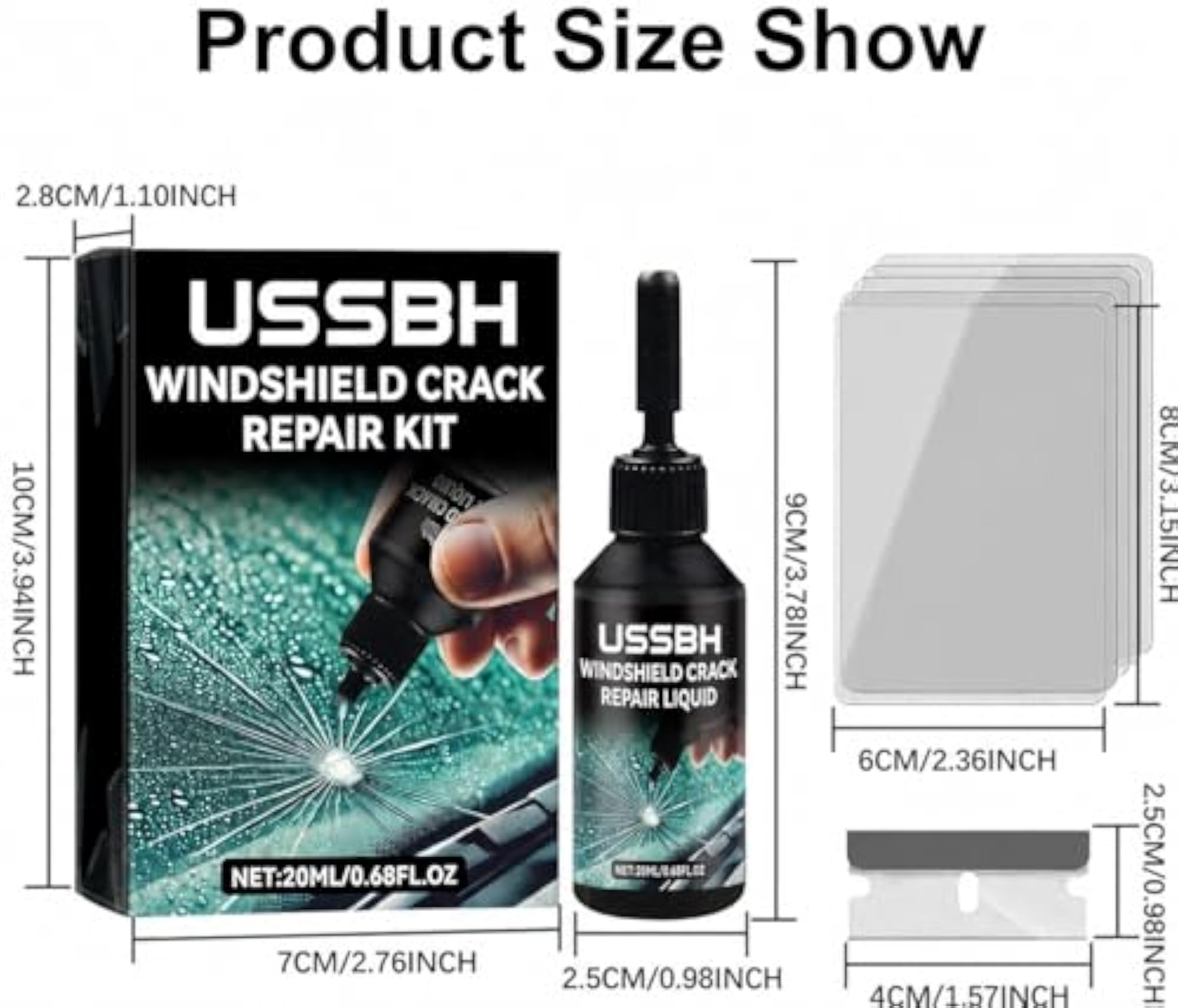 Car Windshield Crack Repair Kit, Quick Fix Tool
