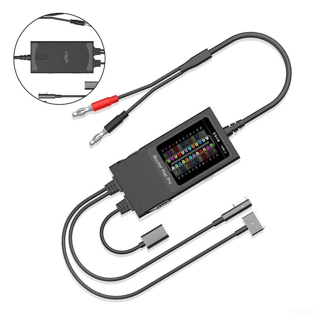 Analizador lógico para reparación de MacBook, herramienta de detección de corriente en tiempo real con diseño de conector triple, compatibilidad multiprotocolo para reemplazo de batería de