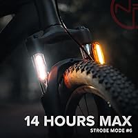 Vista 2 de DUO-120 Rear Bike Light – USB-C Rechargeable Red & White LED – Flashing Strobe Tail Light for Bicycle Safety – Adjustable Angle for Seat Post, Fork