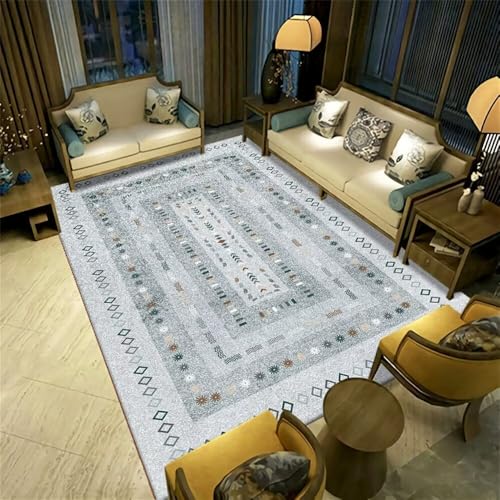 Tapis grande taille salon gris résistant et facile à nettoyer - 2