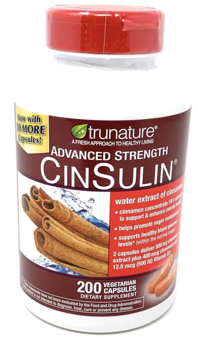 IKJ Advanced Strength Cinsulin Cinnamon, Chromium Picolinate, Vitamin D3 Cinnamon 500 Mg, Chromium Picolinate, 400 Mcg, Vitamin D3, 500 Iu, 200 Capsules