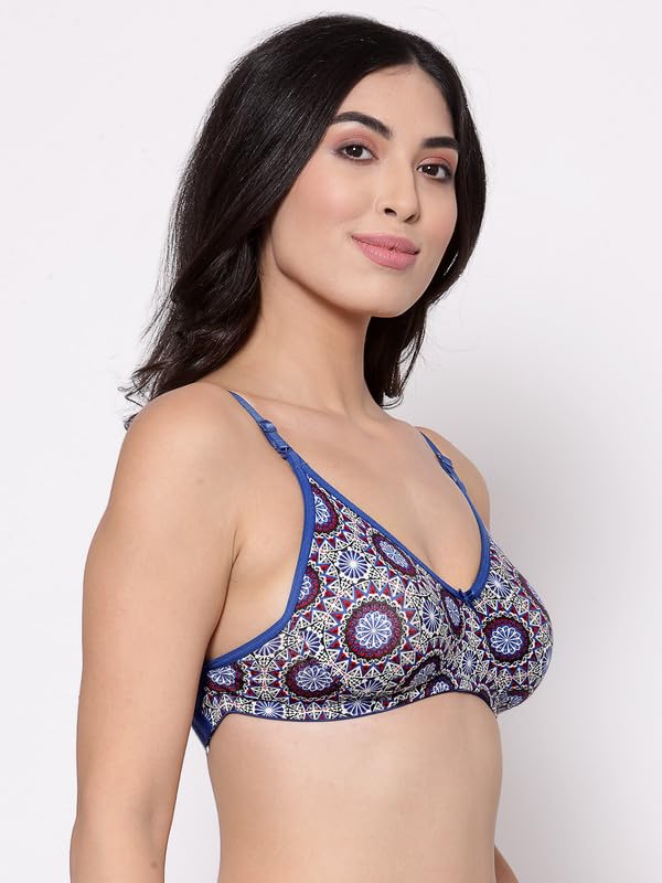Image of Inner Sense Bra for Woman Made with Organic Cotton and Bamboo I Demi Cups Backless Bra for Woman with Removable Straps and Transparent Back I Non Padded Wire-Free Innerwear