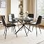 Concrete Effect Table + Pu Black Chairs