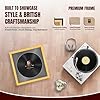 Procut Global 16x16" Matte Yellow Vinyl Record Frame for 12 Inch LP Disc- Round Modern Display Photo Frame for Vinyl CD Records - Engineered Wood with Shatterproof Perspex Front - Mid Grey Mount #5