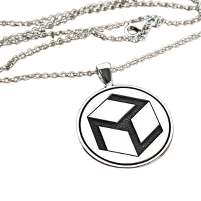 Collier pendentif Anatahkarana gravé argent 925 chaîne maille forçat 18"