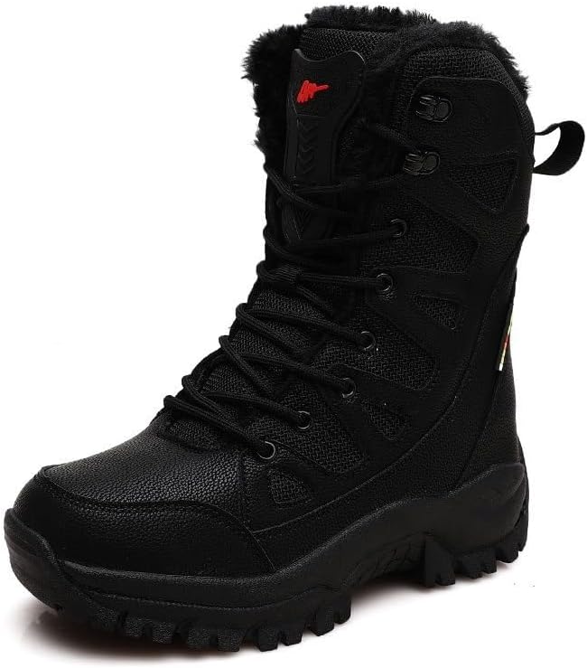 短納期[HeelVirtuosa] 冬用ハイキングブーツ - ハイカット、頑丈なラバーアウトソール、雪や氷の多い地形に最適 メタルジッパー