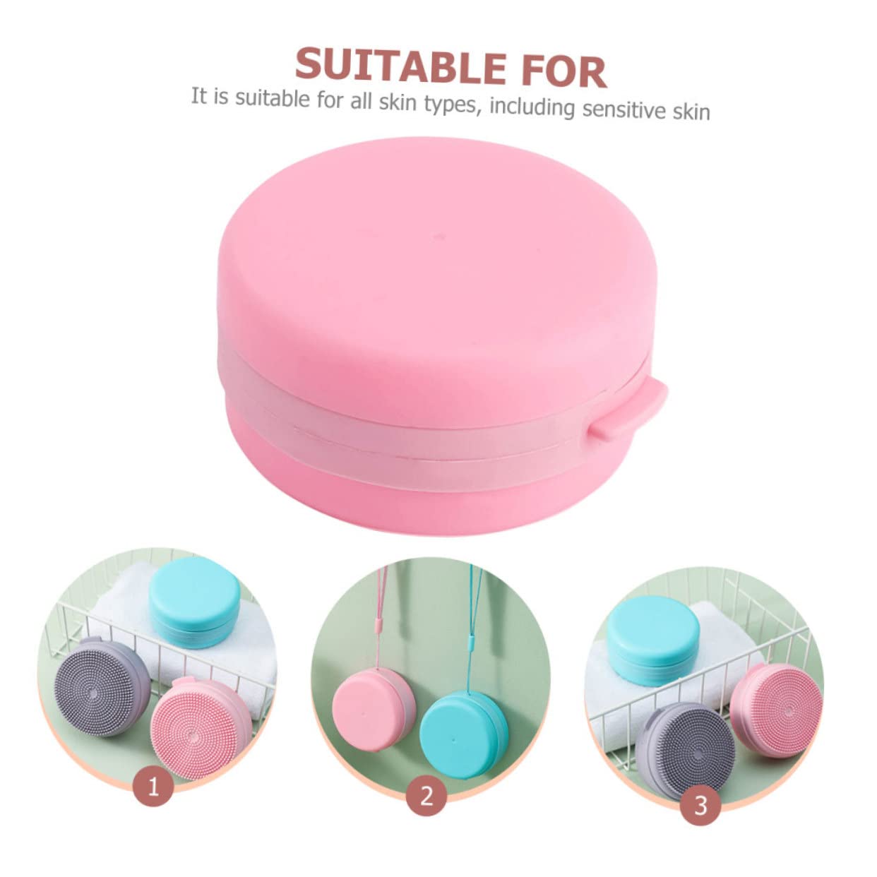 4 pezzi Spazzola Doccia Silicone per e Schiena Esfoliante e Massaggiante per Adulti Design Appendibile per Facile Conservazione e Ricca