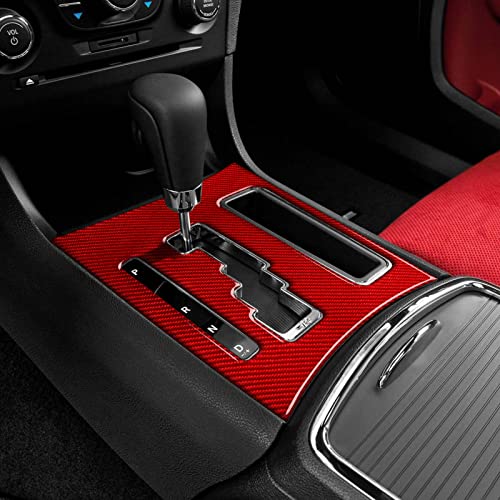 Image of Gear Shift Panel Decals for 2011-2014 Chrysler 300 / 300C / 300S / Limited /Base Accessories Carbon Fiber Interior Stickers