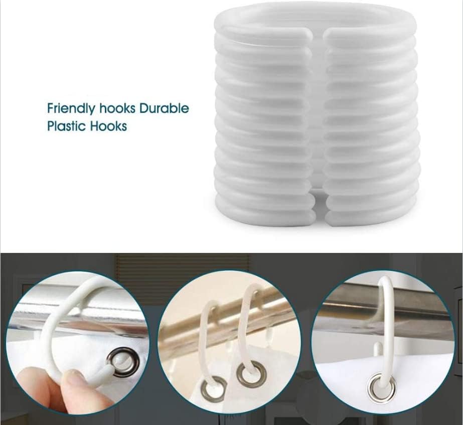 Miniatura 4 de Cortina de ducha de gato de Navidad, diseño de copo de nieve, árbol de Navidad, feliz año nuevo, invierno, vacaciones, tela para decoración de baño