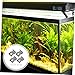 Mipcase Fish Tank Glass Cover Clips 4 Pack Stainless Supports for Secure Lid Attachment Easy Installation Sturdy