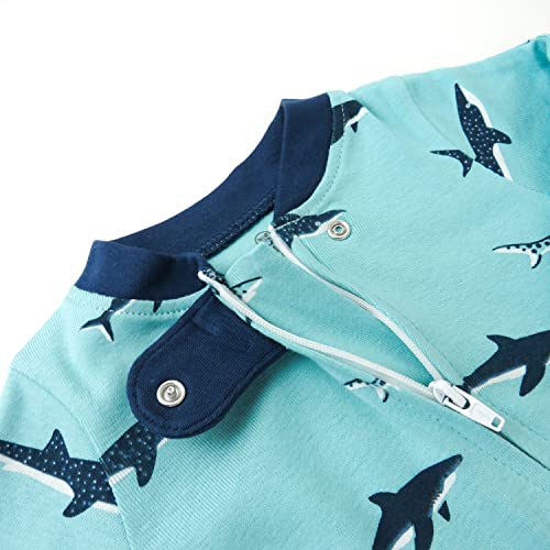 Image of HonestBaby Baby 2-Pack Organic Cotton Footed Pajama Sleep & Play