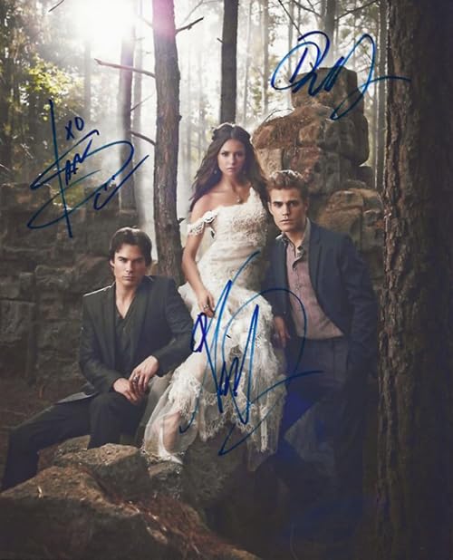 Ian Somerhalder Nina Dobrev Paul Wesley Signed Vampire Diaries In-person 8x10