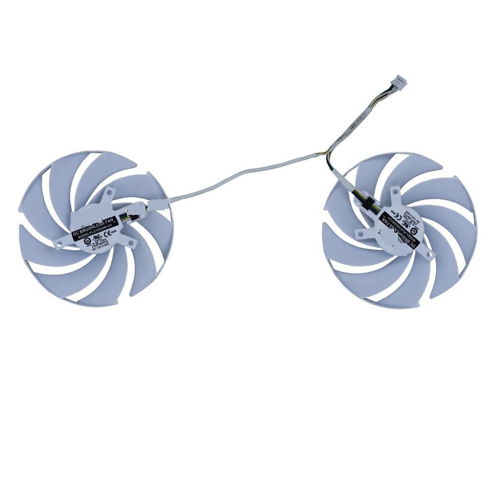 Video Cooler VGA GPU Graphics Card Cooling Fan For MSI for RTX 4080 4070 4060 for SUPER 4070Ti for GAMING X for SLIM WHITE 16GB,PLD10020B12H Replacement parts(B C Dual Fan)