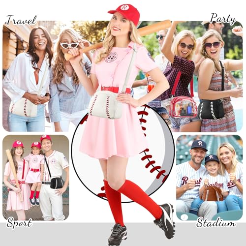 Image of XSUIOY Baseball Crossbody Purses for Women Mom Sport Small Baseball Shoulder Bag Vegan Leather Softball Handbags