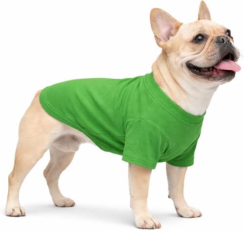 Miniatura 93 de Lovelonglong Ropa para mascotas, disfraces para perro, ropa de perro salchicha, camiseta en blanco para perros salchicha, Corgi 100% algodón, rosa