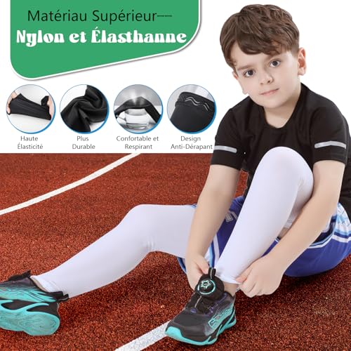 Newbyinn Lot de 2 paires de manchons de compression pour enfant – vue 3