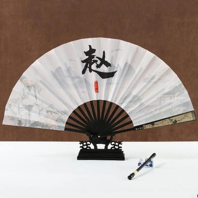 Chinese Style Handmade Folding Fan Double-Sided Fan C M