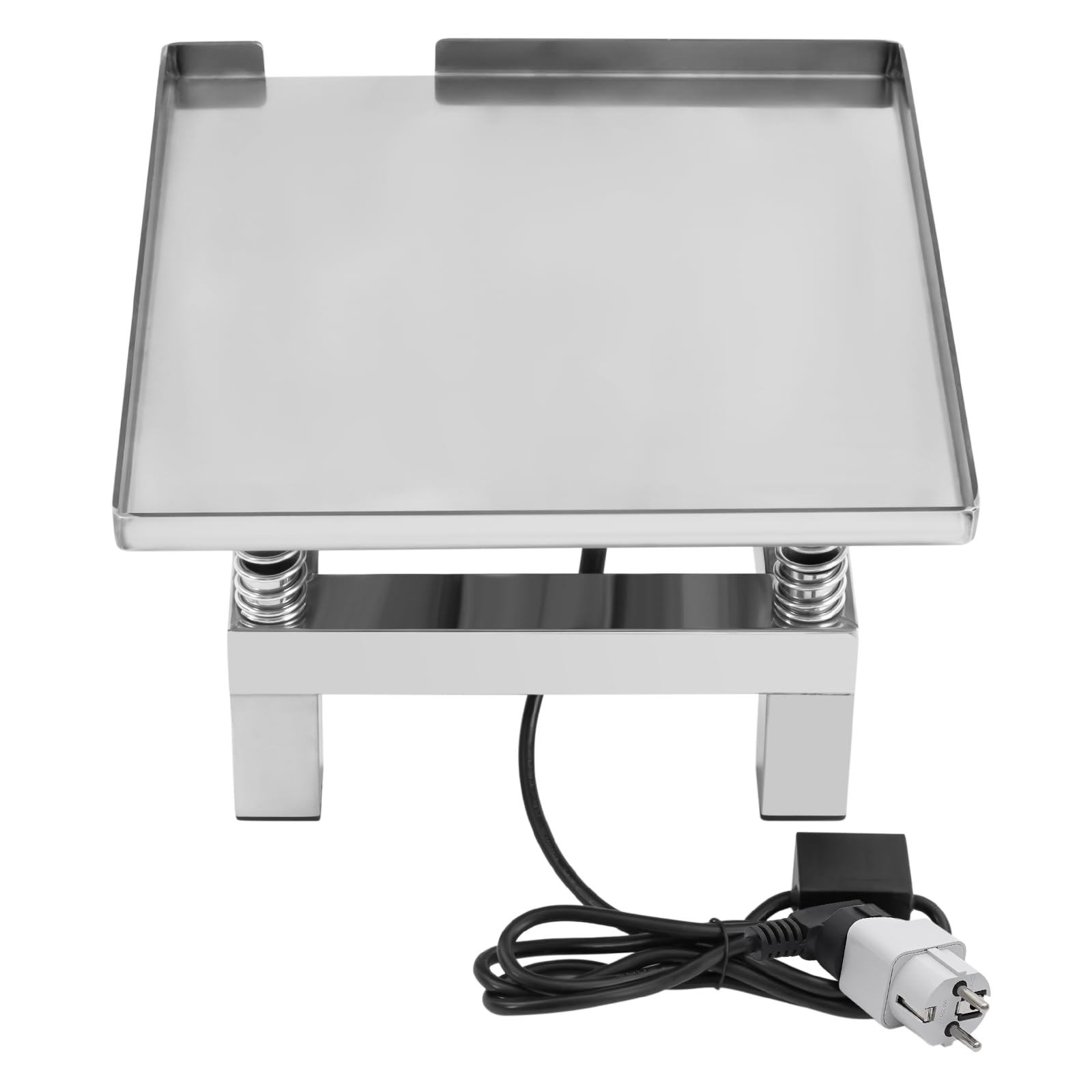 Pequeña placa vibratoria de hormigón de acero inoxidable, 3000-3600 rev/min mesa vibratoria de hormigón mesa vibratoria de plataforma vibratoria de hormigón carga máx. 10 kg 35 * 35 * 22 cm
