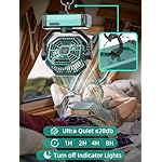 Portable Rechargeable Fan - 9-Inch Camping Fan for Tent, 20000mAh(60Hrs) Battery Operated Fan for Camping, Auto Oscillation Cordless Fan, Tent Fan with Remote/Light, 4 Speeds, 4 Timing, Outdoor - Image 5