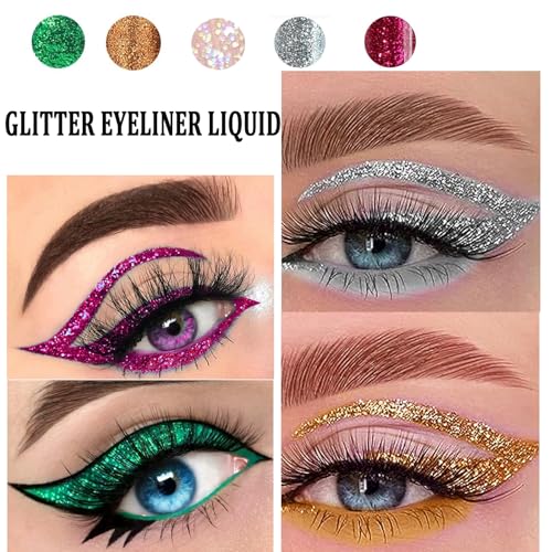 Delineador Líquido Brillante Rose Red Glitter miniatura 4