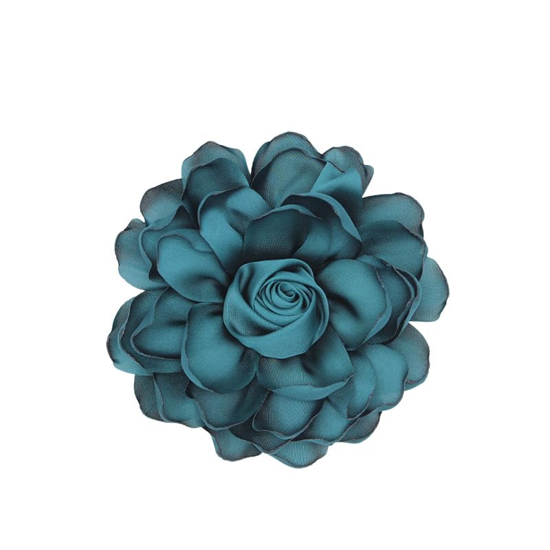 Image of Rose Brooch and Pin for Women Elegant Delicate Flower Pin Shawl Clip Duck Beak Clip for Women's Dress Banquet Party Jewelry Gift