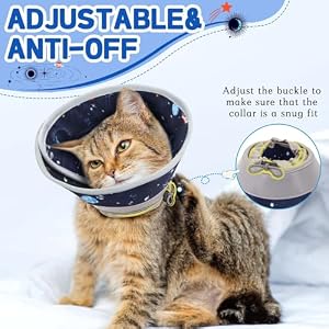 Cat Cone Collar Soft, Comfortable Cat Recovery Collar Pet Cone for Small Large Cats, Lightweight Elizabethan Collar for Cats Kittens After Surgery Prevent from Licking Wounds, Star, S Cat Cone Collar Soft, Comfortable Cat Recovery Collar Pet Cone for Small Large Cats, Lightweight Elizabethan Collar for Cats Kittens After Surgery Prevent from Licking Wounds, Star, S