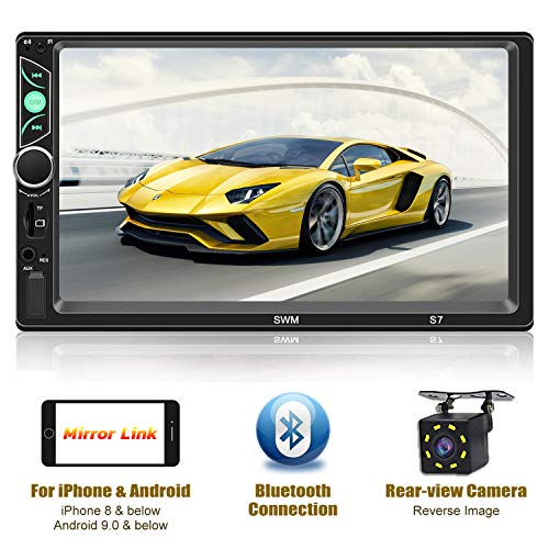 Double Din Car Stereo-7 inch Touch Screen,Compatible with BT TF USB MP5/4/3 Player