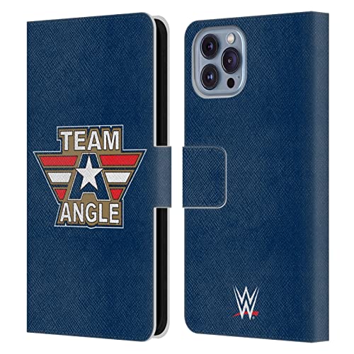Protection WWE Kurt Angle iPhone 14 étui portefeuille cuir housse clapet