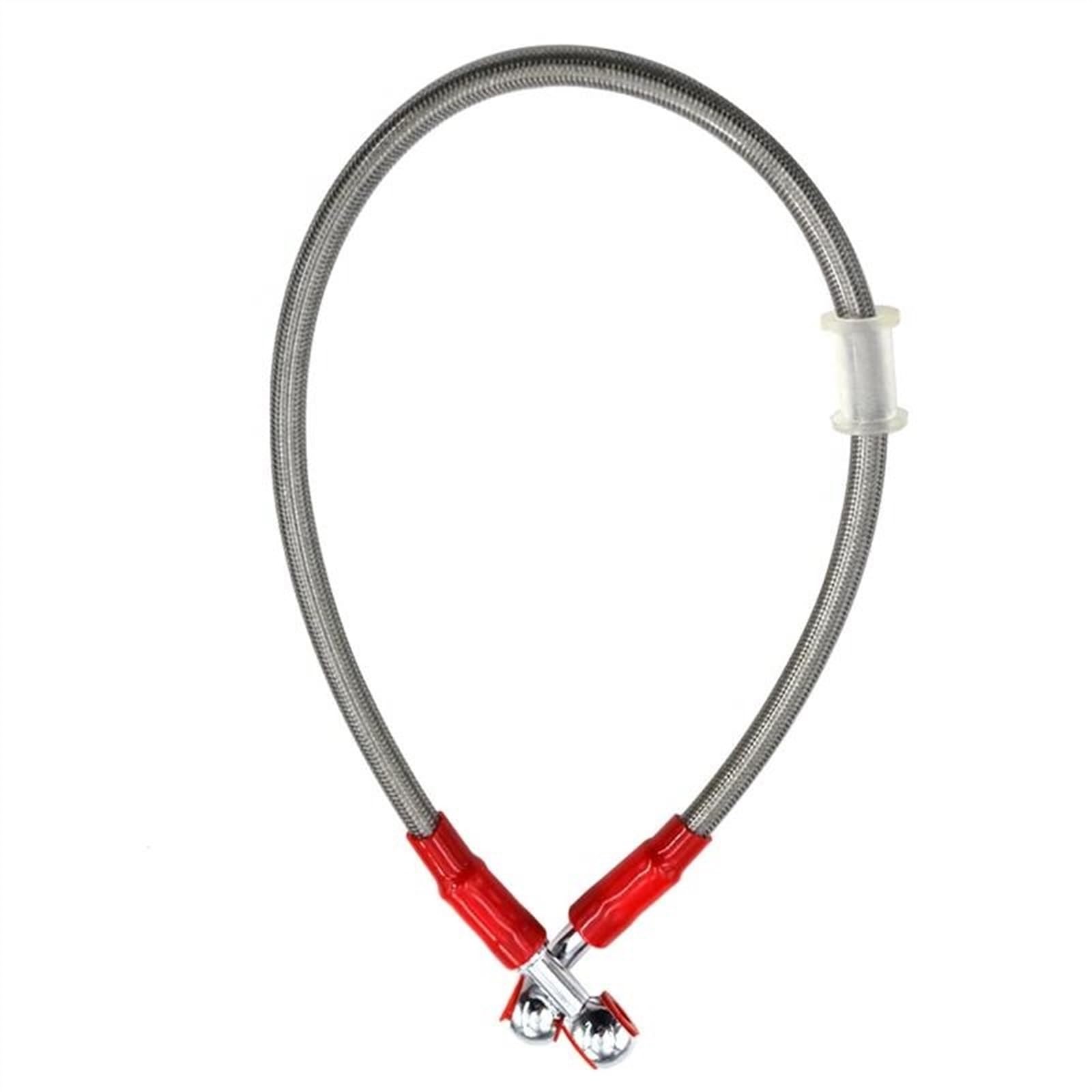 Ksxzw Silver Motorbike Part Universal Motorcycle 95Cm Braided Steel Hydraulic Brake Line Clutch Oil Hose Tube(Silver)