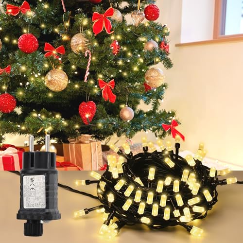 SALCAR 8m 50er LED Lichterkette Weihnachtsbaum, 31V...