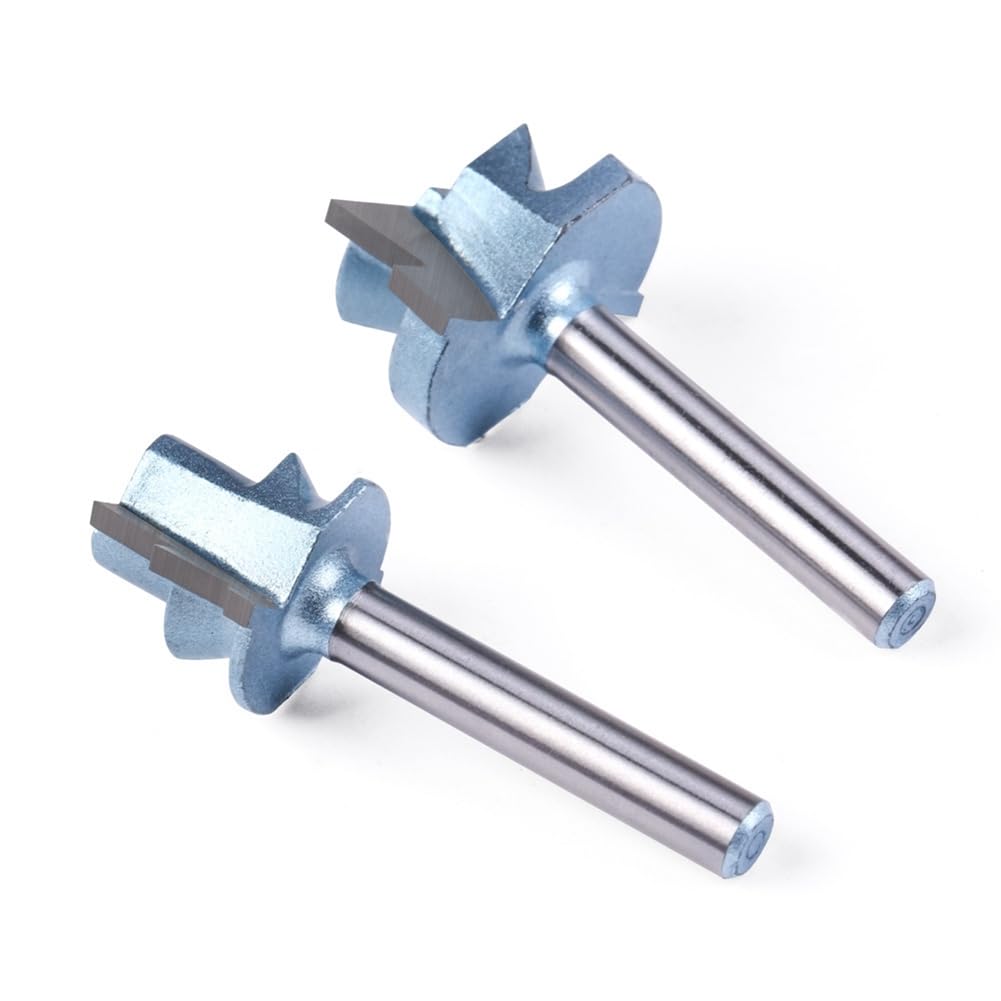 Helical Tenon Knife Woodworking Set - 6mm Shank Router Bits for Carpentry Professionals